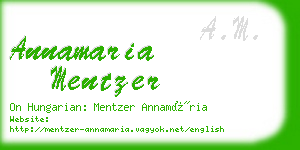 annamaria mentzer business card